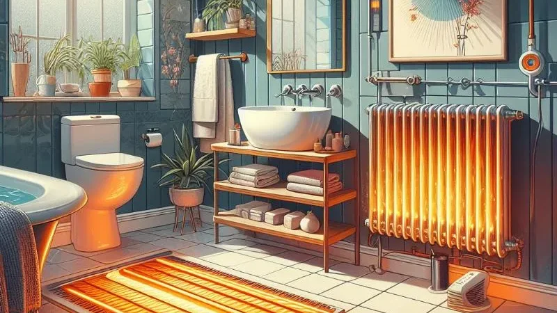 ¿Cómo se puede calefaccionar un baño?